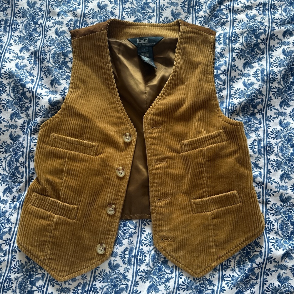 Polo by Ralph Lauren Tan Corduroy Vest